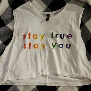 Divided White Crop Top